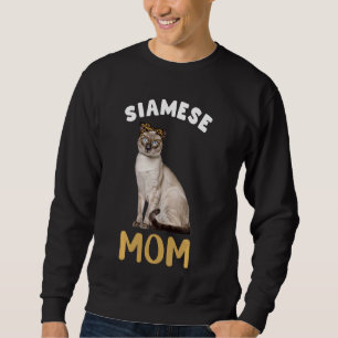 Siamese mam Mama Cat Owner Leopard Print Kat Ki Trui