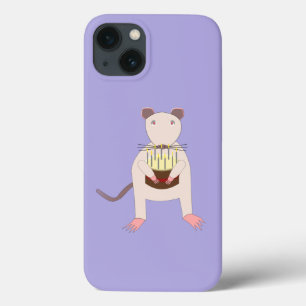 Siamese Rat met Birthday Cake iPhone 13 Hoesje