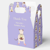 Siamese Rat met Birthday Cake Custom Bedankdoosjes (Geopend)