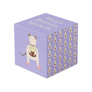 Siamese Rat met Birthday Cake Custom Kubus