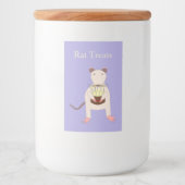 Siamese Rat met Birthday Cake Custom Voedselcontainer Etiket (Voorkant)
