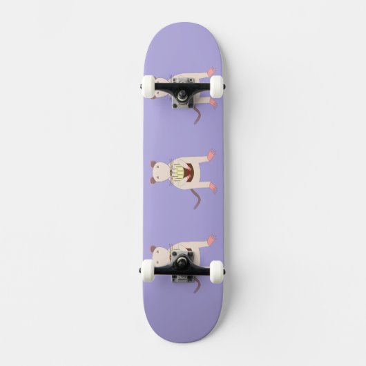 Siamese Rat met Birthday Cake Skateboard (Voorkant)