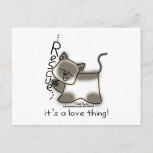 Siamese REDDING...het is een liefdesding! Briefkaart