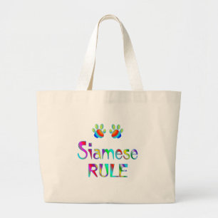 Siamese regel grote tote bag