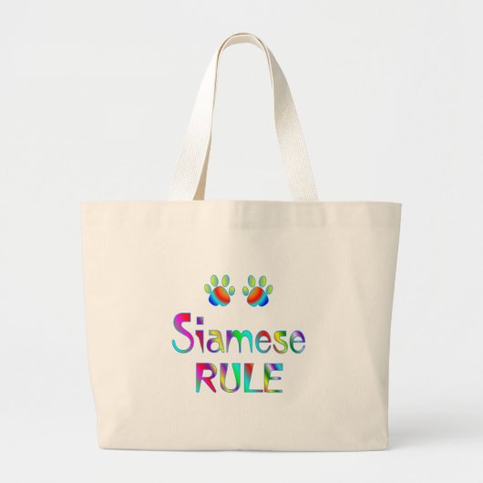 Siamese regel grote tote bag (Voorkant)