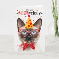 Siamese Seal Point Kat MEOWveregelijke Verjaardag