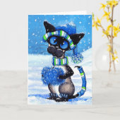 Siamese Sneeuw Kaart (Gele Bloem)