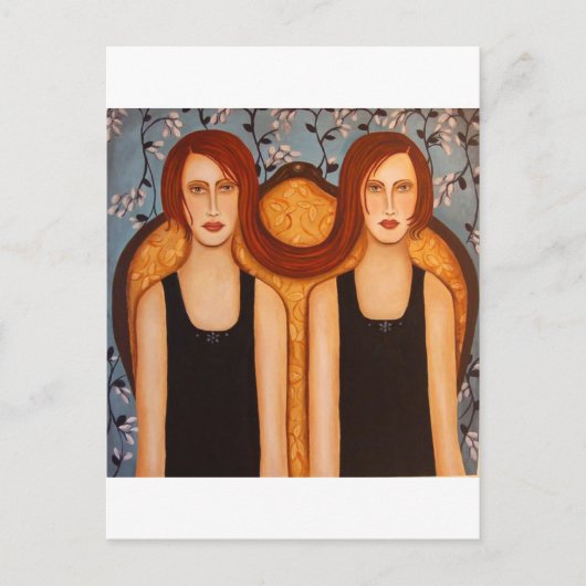 siamese tweeling briefkaart (Voorkant)