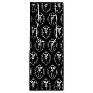 Siamese Twins Skeleton Gift Bag Wijn Cadeautas