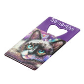 Siamese White Kitty Chat Crocus Floral Personnalis (Dos Angle)