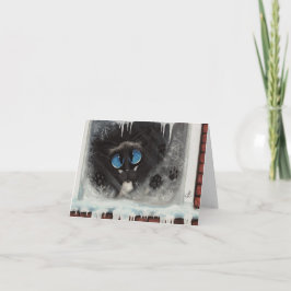 Siamese Winter Snow Kat door BiHrLe Card Feestdagen Kaart