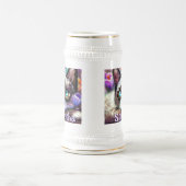 Siamese Witte Kitty Cat Crocus Bloemen Gepersonali Bierpul (Center)