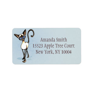 Siamese zegel Point Crosswalk off-Leash Art™ Blu Etiket