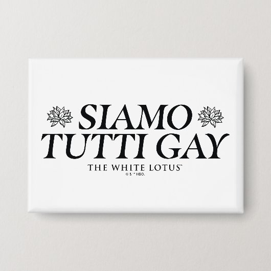 Siamo Tutti Gay - De witte lotus Button (Voorkant)