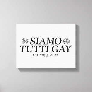 Siamo Tutti Gay - De witte lotus Canvas Afdruk