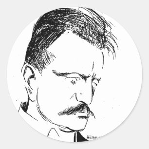 Sibelius: schets van Albert Engström (1904) Ronde Sticker