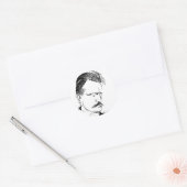 Sibelius: schets van Albert Engström (1904) Ronde Sticker (Envelop)