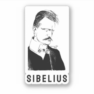Sibelius: schets van Albert Engström (1904) Sticker