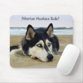 Siberian Huskies Rule Mousepad Muismat (Met muis)