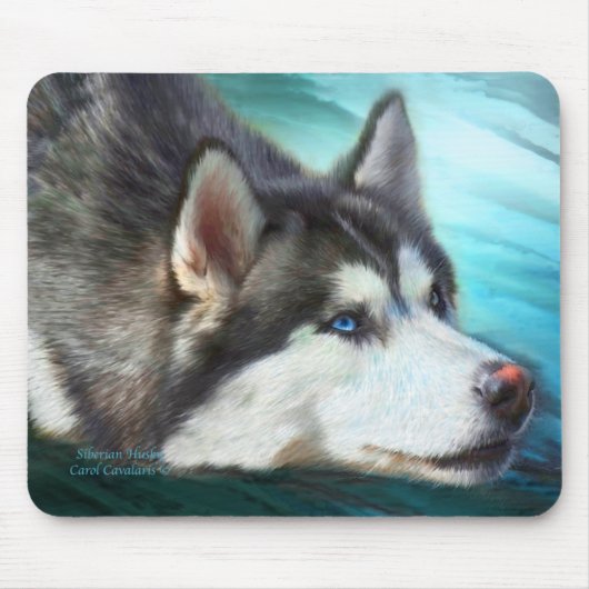 Siberian Husky Art Mousepad Muismat (Voorkant)