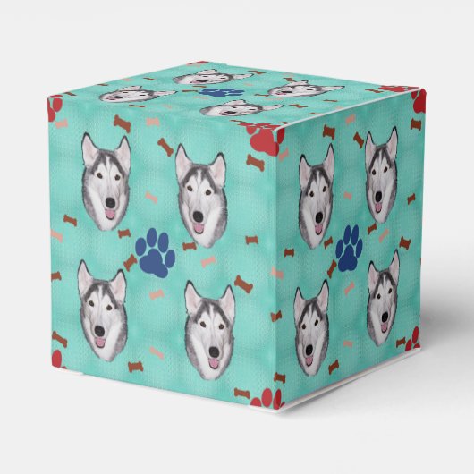 Siberian Husky Bedankdoosjes (Achterkant)