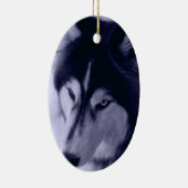 Siberian Husky Blue Tint Ornament (Rechts)