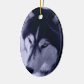Siberian Husky Blue Tint Ornament (Links)