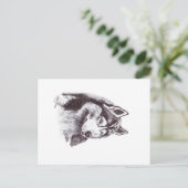 SIBERIAN HUSKY BRIEFKAART (Staand voorkant)