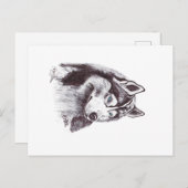 SIBERIAN HUSKY BRIEFKAART (Voorkant / Achterkant)