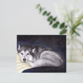 Siberian Husky Briefkaart (Staand voorkant)