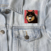 Siberian Husky Button (In situ)