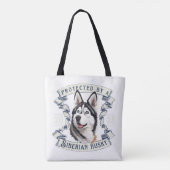 Siberian Husky Canvas tas (Achterkant)