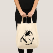 Siberian Husky Canvas tas Husky Malamute Beach Bag (Voorkant (product))