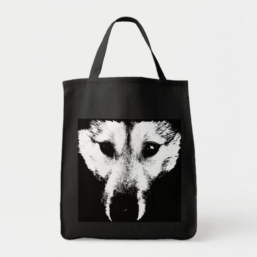 Siberian Husky Canvas tas Husky Wolf Beach Bags (Voorkant)