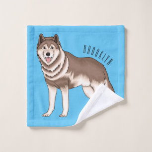 Siberian husky cartoon illustration