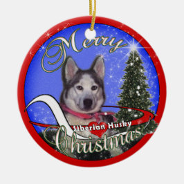 Siberian Husky CHRISTMAS ORNAMENT