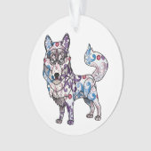 Siberian Husky Circle Ornament (voorkant)
