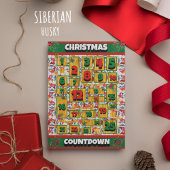 Siberian Husky Coundown Kerstmis Advent Calendar Feestdagenkaart
