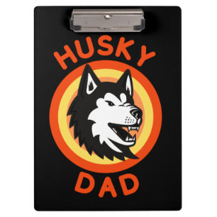 Siberian Husky Dad, husky dog  Klembord