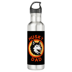 Siberian Husky Dad, husky dog  Waterfles