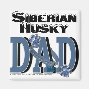 Siberian Husky DAD Magneet