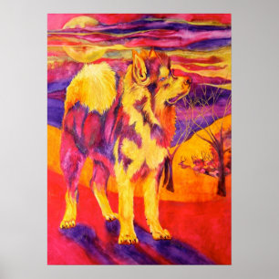 Siberian Husky Dierenvrienden Canvas Afdrukken Poster