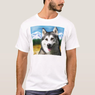 Siberian Husky Dog Art - Solar T-shirt