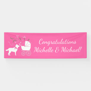 Siberian Husky Dog Baby shower Puppy Pink Girl Spandoek