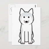 Siberian Husky Dog Cartoon Briefkaart (Voorkant / Achterkant)