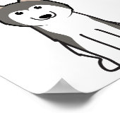 Siberian Husky Dog Cartoon Poster (Hoek)