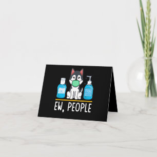 Siberian Husky Dog Face Mask en Hand Wash Bedankkaart