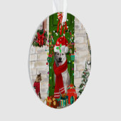 Siberian Husky Dog Kerstmis Ornament (voorkant)