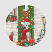 Siberian Husky Dog Kerstmis Ornament (achterkant)