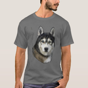 Siberian Husky Dog mama papa T-shirt Husky Apparel